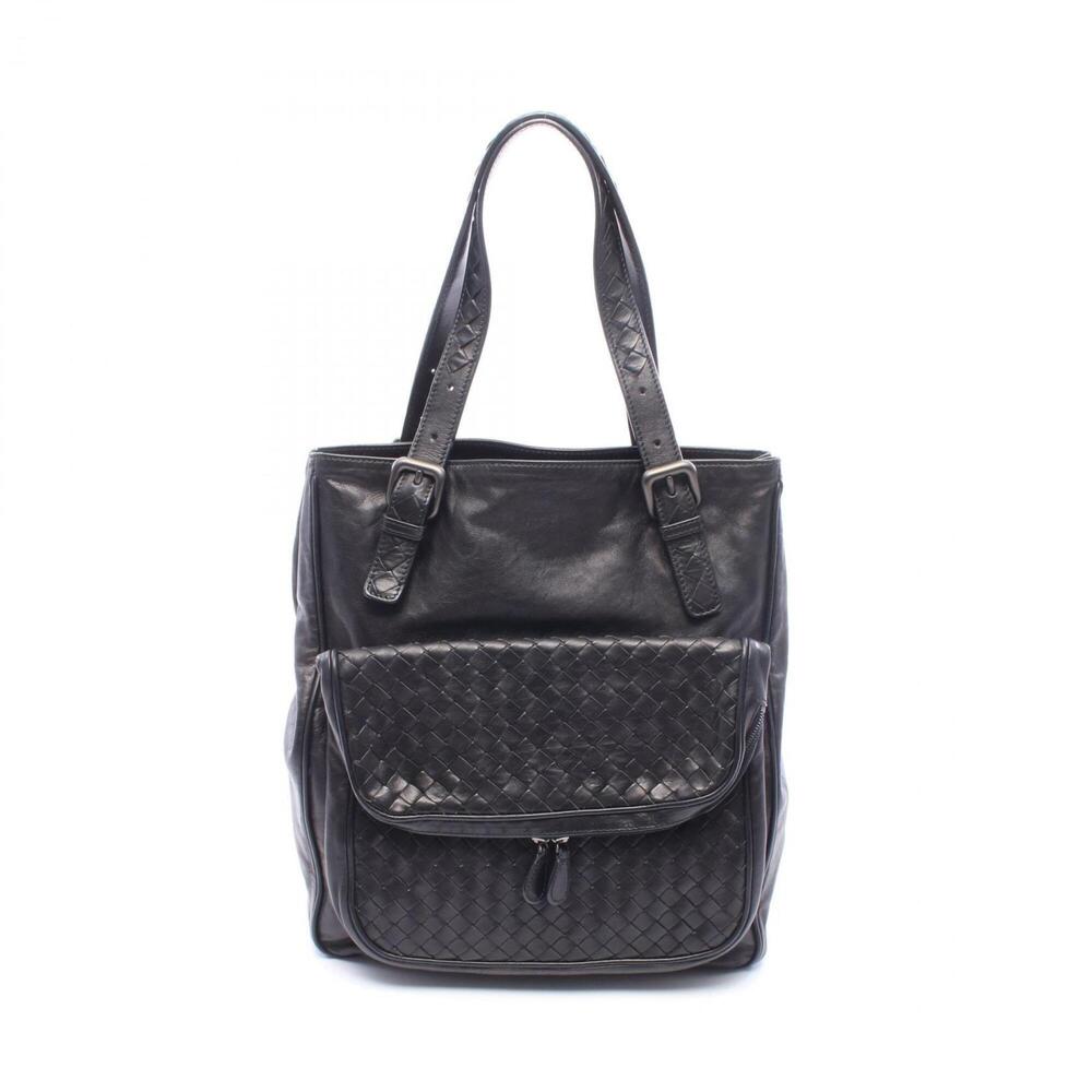 Bottega Veneta Intrecciato Tote Bag/Handbag, Lambskin Leather, Women's, Black
